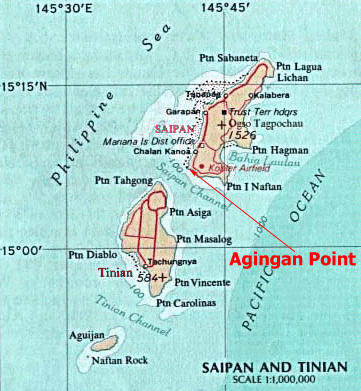 Saipan and Tinian - Map