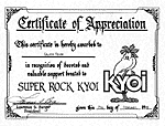 Certificate of Appreciation - Click here for Enlarged View (75k)